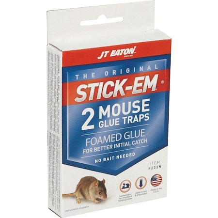 Jt Eaton Stick-Em Glue Mouse Trap, 2PK 233N